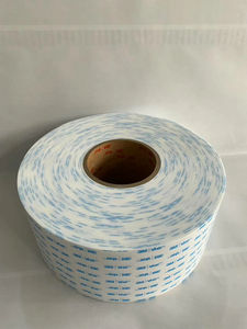 5608 N-W P White & Blue Dot <b>Pattern</b> Adhesive Tape 0.15mm Thickness 8N/10mm Strength 50m Per Roll with Brown Core - Product Image 6