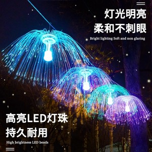 Lampe LED à fibres optiques en forme de méduse, 36V, sept couleurs changeantes, étanche, lampe suspendue pour bar en plein air - Product Image 2