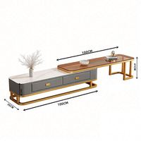 Meuble TV moderne et simple pour petit appartement, meuble TV nordique réglable