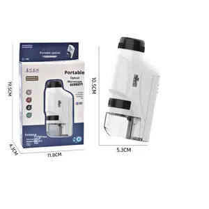 <span class=keywords><strong>Microscope</strong></span> portable en plastique pour enfants, mini <span class=keywords><strong>microscope</strong></span> optique, expérience scientifique en biologie, âges 8-13, cadeau pour les élèves du primaire - Product Image 6