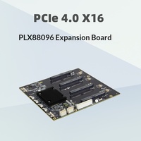 Placa base SFF-8654 SlimSAS a PCIe 4.0 X16 de 4 ranuras con chip de conmutación PLX88096 para tarjetas GPU/red de doble ancho en stock