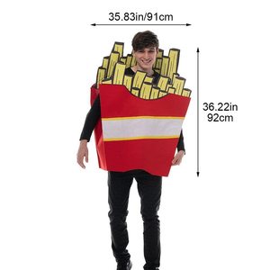 Wholesale Adult <strong>French</strong> Fries <strong>Costume</strong> Halloween <strong>Costume</strong> Red Cosplay Funny Food <strong>Costume</strong> - Product Image 2