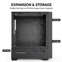 Boîtier PC Gaming Micro ATX Mid Tower en Verre Trempé pour Accessoires de Jeu - Vente Flash