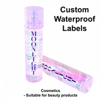 Étiquettes personnalisées en sérigraphie holographique, autocollants imperméables et résistants à la décoloration pour bouteilles cosmétiques, soins de la peau, shampoing, lotion, gel douche