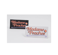 Étiquettes tissées en tissu imprimées sur mesure |   Emballage de vêtements de mode durable |   Logo personnalisé pour usage intérieur/extérieur |   Marketing de marque