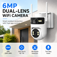Caméra intelligente Wistino Tuya à double objectif, caméra de sécurité Wifi, vision nocturne, détection de mouvement AI bidirectionnelle, plateforme de caméra rotative à 360 degrés