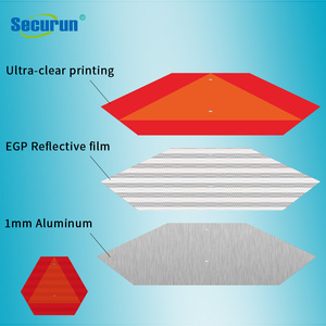 ป้ายเตือนงานก่อสร้างรูปสามเหลี่ยมแบบกำหนดเอง คุณภาพสูง ปลอดภัย สะท้อนแสง - Product Image 2