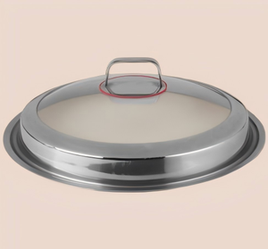 <span class=keywords><strong>Wok</strong></span> en <span class=keywords><strong>acier</strong></span> inoxydable antiadhésif grande taille à double poignée, fond plat, compatible <span class=keywords><strong>induction</strong></span>, avec couvercle en verre intégré, ustensile de cuisine domestique - Product Image 6