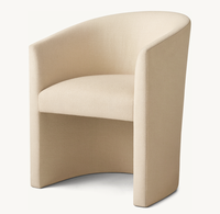 ARRONDI Chaise de salle à manger moderne minimaliste en bois massif de haute qualité pour salon, hôtel, restaurant, banquet