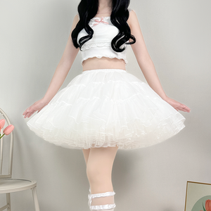 Femmes Vintage multicouche Puffy <span class=keywords><strong>Tutu</strong></span> Tulle <span class=keywords><strong>jupe</strong></span> Crinoline robe Slip robe de mariée avec Lolita sous-<span class=keywords><strong>jupe</strong></span> Cosplay - Product Image 2