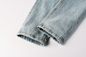 Jeans da <span class=keywords><strong>Uomo</strong></span> di Alta Qualità di Marca Americana Ksubii, <span class=keywords><strong>Elasticizzati</strong></span>, Slim Fit, Stile Streetwear, Denim Strappato e Distressed - Product Image 6