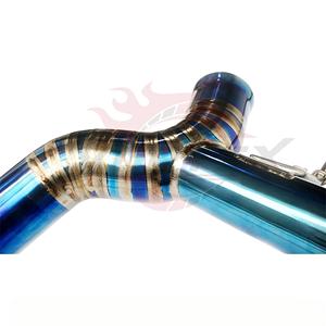 ท่อไอเสีย Vortex Titanium Blue Race Spec สำหรับ McLaren 650S 3.8T พร้อมท่อ Pie-Cut Conduit และปลายท่อคู่รูปทรง Trapezoid สี Burnt - Product Image 6