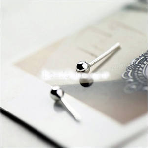 Beadsnice Pure Silver ear cartilage Post Stud 925 Sterling Silver Itty bitty Stud Pendientes - Product Image 1