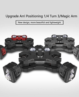 Support double rotule DSLR 1/4" 3/8" avec bras magique et broche de localisation ARRI 20mm pour cage de caméra d'action et support de moniteur