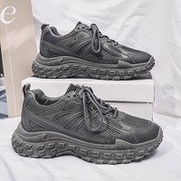 Nouvelle mode respirante maille baskets Version coréenne tendance polyvalent anti-dérapant course papa chaussures pour hommes