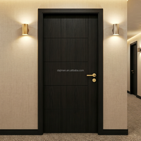 Porte intérieure en bois massif insonorisée et ignifugée moderne pour chambre à coucher, usage résidentiel et commercial