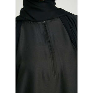 Abito Slip interno senza maniche nero solido con Zip anteriore stile girovita alto modesto per Clubwear da lavoro XS 6XL per la primavera autunno - Product Image 5