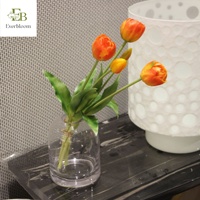 Bouquet de mariée en tulipes artificielles en PVC de haute qualité, toucher réel, tulipes en silicone pour la décoration de mariage et de la maison, directement de l'usine