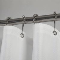 Rideau de douche de bain en tissu polyester jacquard blanc en STOCK conception de points imperméables