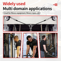 Câble d'extension de fitness galvanisé noir, lot de 2, cordon de sécurité robuste avec mousqueton pour la fixation d'outils