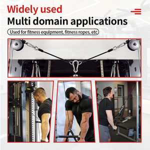 حبل تمديد للياقة البدنية مطلي باللون الأسود، عبوة من قطعتين، حبل أمان متين مع مشبك كارابينر لتثبيت الأدوات - Product Image 5