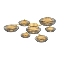 Luz moderna de lujo francés sala de estar Hotel gran banquete comedor de alta gama de vidrio LED montaje empotrado luces de techo