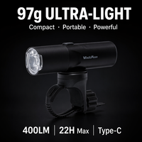 OEM Direktvertrieb 400LM Stirnlampe USB Wiederaufladbare LED-Fahrradlampe 97g Tragbares Mountainbike-Vorderlicht zum Radfahren