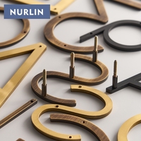 Nurlin laiton massif personnalisable vieux Bronze laiton Antique maison bureau société parc numéro lettre signe 3D flottant Signature