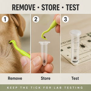 Set Completo di Strumenti Sicuri in Plastica per la Rimozione di <span class=keywords><strong>Zecche</strong></span> per Animali Domestici, Design Senza Spremitura, per Cani e Gatti, 3 Misure, con Custodia e Tubi Campione - Product Image 5