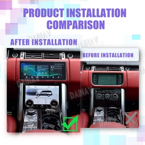 Autoradio Android 12 de 12,3 pouces pour Land Rover Range Rover Vogue L405 2013-2020, navigation GPS, lecteur multimédia avec panneau de climatisation rouge - Product Image 4