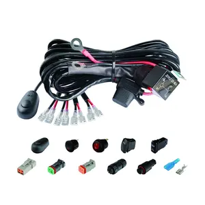 car electrical headlight motorcycle light auto harness cable Led lamp wiring kits