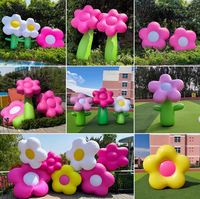 Modèle de ballon gonflable lumineux personnalisé à thème fleur de cerisier, suspendu, étanche IP65 pour usage extérieur