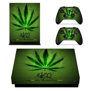 Full Set Faceplates Vinyl Skin Sticker Film for <strong>Xbox</strong> <strong>One</strong> <strong>X</strong> <strong>Console</strong> and Two Controller Stickers Removable Decals Protector - Product Image 3