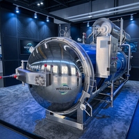 Autoclave horizontal monocouche pour aliments en conserve, stérilisateur à haute efficacité en acier inoxydable
