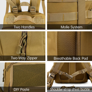 35L Tactical Hiking <b>Backpack</b> for Men Molle 3 Day Bug Out Bag Assault Pack Rucksack for Camping Fishing Outdoor Activities - Product Image 4