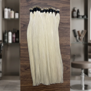 Extensiones de Cabello Humano Rubio Liso de Primera Calidad, Cabello Virgen Remy con Doble Trama, Longitud Personalizada, Cabello Humano Virgen Remy Rubio al por Mayor - Product Image 4