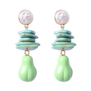 Boucles d'oreilles pendantes longues en forme d'étoile, plaquées or, style vintage, avec perles dorées, pour femme, bijoux fantaisie, nouveauté - Product Image 2