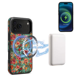 Funda de teléfono móvil Girls Trends Flowers para iPhone 17 Pro, fundas de teléfono móvil de cuero PU, compatible con carga inalámbrica y soporte para coche - Product Image 3