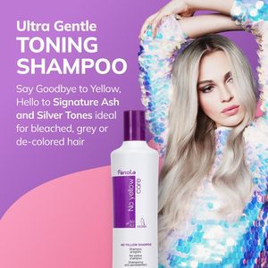 <strong>Fanola</strong> No Yellow Vegan <strong>Shampoo</strong> pH 5.0/5.2 for Color Treated Hair 11.8 Fl Oz Bottle - Product Image 2