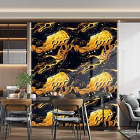 Panneau mural ondulé auto-adhésif en PVC imperméable haute brillance, facile à installer, pour la décoration intérieure et extérieure des projets.