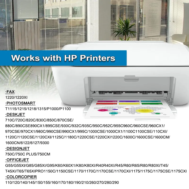 एचपी प्रिंटर रंग कोपियर के लिए 45 51645 51645a के लिए यूएस कारतूस प्रतिस्थापन में पुनर्निर्मित स्याही