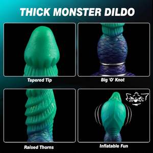 Big Fantasy Monster Alien Aufblasbarer Dildo mit Saugnapf Großes realistisches Silikon Aufblasen Dildo Sexspielzeug für weibliche Frauen - Product Image 5