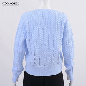 เสื้อสเวตเตอร์ผู้หญิงแบบถักลายแจ็คการ์ด  รับผลิตแบบ OEM & ODM พร้อมปักโลโก้  เสื้อถักไหมพรมสำหรับผู้หญิงและเด็กผู้หญิง  เสื้อคลุมไหมพรมสำหรับฤดูหนาว - Product Image 3