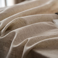 Vente chaude glands couverture de Table lin nappe classique hôtel personnalisable 100% à volants naturel facile lavé maison couleur unie