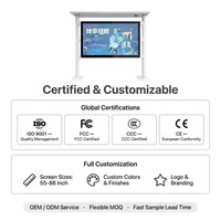 Pantalla LED Digital para Exteriores de 32/43/49/55 Pulgadas, Montaje en Pared o de Pie, IP65, 2000 Nits, para Parques, Gasolineras y Tiendas de Conveniencia
