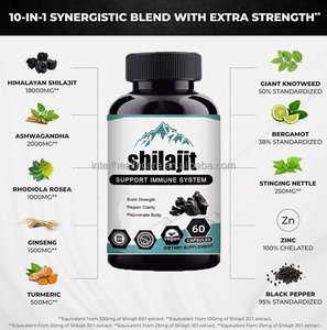 Ausreson Natural Bulk <b>Shilajit</b> <b>Himalayan</b> <b>Pure</b> Extract Naturel Wholesale Ashwagandha and Organic <b>Shilajit</b> Capsule for Men - Product Image 3