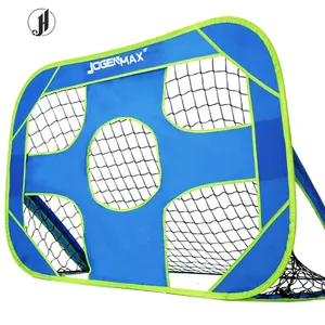 Portable Blue Garden Metal Football Nets Set Soccer Goal Post