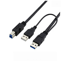 Échantillon Gratuit - Câble Adaptateur Répartiteur en Y USB 3.0 A Mâle vers 2.0 A Mâle vers 3.0 B Mâle pour Imprimante