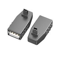 Adaptador Mini USB OTG de 90 Grados, Mini Macho a USB Hembra para Teclado, Ratón, Controlador de Juegos, Unidad Flash