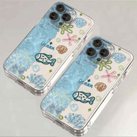 Motif de poisson océanique pour étui antichoc en TPU 17, couverture complète, compatible avec le modèle 17